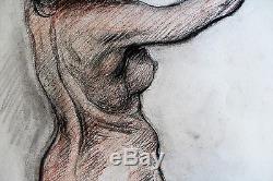 Paul MADELINE, Femme nue, dessin, pastel, France, Crozant, Creuse, Art, tableau