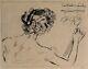Paul Renouard Gravure Dessin Tableau Femme Art Nouveau Impressionnisme