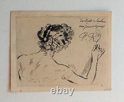 Paul Renouard gravure dessin tableau femme Art Nouveau impressionnisme