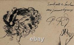 Paul Renouard gravure dessin tableau femme Art Nouveau impressionnisme