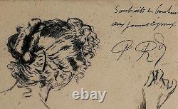 Paul Renouard gravure dessin tableau femme Art Nouveau impressionnisme