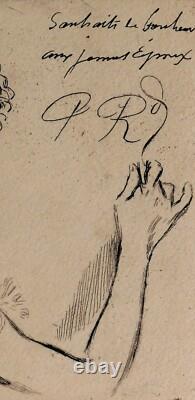 Paul Renouard gravure dessin tableau femme Art Nouveau impressionnisme