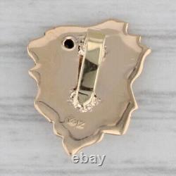 Pendentif Figuratif Femme Art Nouveau En Or 14k Émail Vintage Converti Broche