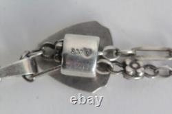 Pendentif Médaillon argent émaillé Femme nue Art Nouveau Bijoux (62695)