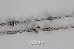Pendentif Médaillon argent émaillé Femme nue Art Nouveau Bijoux (62695)