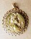 Pendentif En Or Massif + Diamant Bijou Art Nouveau Femme Vers 1900 Signé