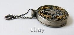Pendentif vinaigrette bijou ancien ART NOUVEAU 1900 métal doré parfum femme