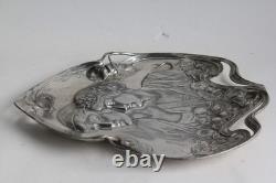 Plat métal argenté WMF Femmes Art Nouveau (63654)
