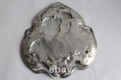 Plat métal argenté WMF Femmes Art Nouveau (63654)