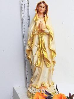 Polyrésine Statue De Lourdes Mary Chrétien Cadeau Modèle Notre Femme De Fatima