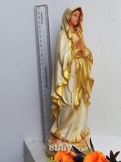 Polyrésine Statue De Lourdes Mary Chrétien Cadeau Modèle Notre Femme De Fatima