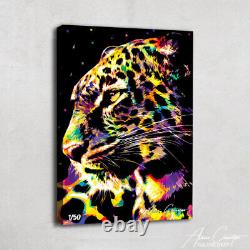 Pop Art Tableau Leopard Illustration Tigre Peinture Animal Abstrait Dessin Art