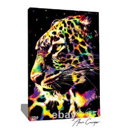 Pop Art Tableau Leopard Illustration Tigre Peinture Animal Abstrait Dessin Art