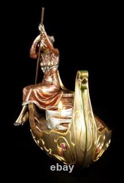 Porte-Bougies Femme En Gondole Déco Figurine Art Nouveau Veronese