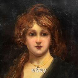 Portrait de jeune femme époque Art nouveau