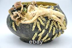Pot femme nue aux blés signé Max CLAUDET 1882 art nouveau 19° collection