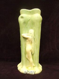 Rare Vase Gustav Gurschner autriche forster 1873 1970 Art Nouveau grès femme nue
