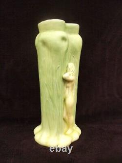 Rare Vase Gustav Gurschner autriche forster 1873 1970 Art Nouveau grès femme nue