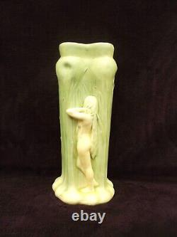 Rare Vase Gustav Gurschner autriche forster 1873 1970 Art Nouveau grès femme nue