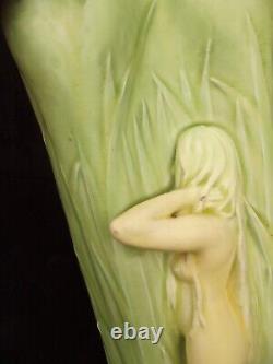 Rare Vase Gustav Gurschner autriche forster 1873 1970 Art Nouveau grès femme nue