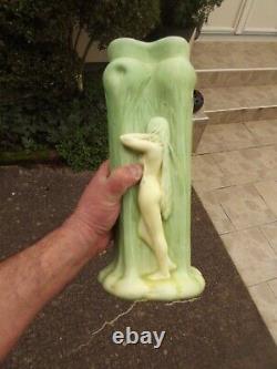 Rare Vase Gustav Gurschner autriche forster 1873 1970 Art Nouveau grès femme nue