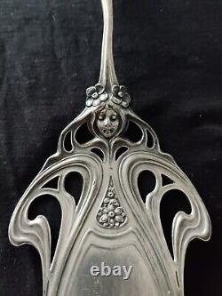 Rare pelle à tarte art nouveau femme WMF Jugendstil modernisme genre Mucha