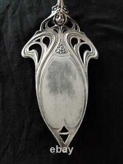 Rare pelle à tarte art nouveau femme WMF Jugendstil modernisme genre Mucha