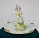 Rare Porcelaine Royal Dux Vienna Femme Nénuphar Art Nouveau