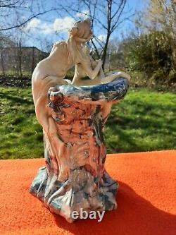 Royal Dux Bohèmia Sculpture En Céramique Art Nouveau Femmes A La Source