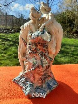 Royal Dux Bohèmia Sculpture En Céramique Art Nouveau Femmes A La Source