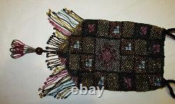 SAC de SOIREE ANCIEN EN PERLES art nouveau 1900 Antique beaded bag