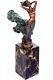 Statue En Bronze 32cm Femme Nue Au Vent Sculpture Statuette Style Art Nouveau