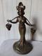 Statue Sculpture Femme 1900 Art Nouveau Regule 2 Couleurs Façon Bronze 30 Cm