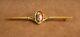 Superbe Broche Ancienne Art Nouveau En Or 18k & Email De Limoges Decor De Femme