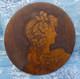 Sculpture Bois Bas Relief Art Nouveau Femme Aux Fleurs 39,5cm Signé A Valois