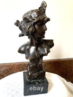 Sculpture Buste Femme Ariane Art nouveau Bronze signé