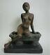 Sculpture Emanuel Villanis Captive Femme Nue Enchainée époque Art Nouveau