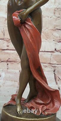 Sculpture En Bronze D'Une Femme Nue Abstraite Art Nouveau Moderne Par P. Delore