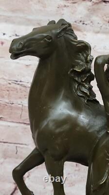 Sculpture En Bronze Milo Femme Et Cheval Style Art Nouveau Ouvre D'Art Signée