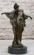 Sculpture Figurine En Bronze Signée De Femme Nue Éveillée Art Nouveau À Vendre