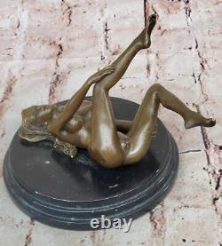Sculpture Moderne Art Nouveau Abstraite Femme Fille 100% Bronze Par Mavchi Art