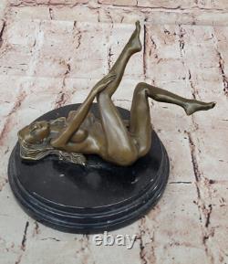 Sculpture Moderne Art Nouveau Abstraite Femme Fille 100% Bronze Par Mavchi Art