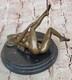 Sculpture Moderne Art Nouveau Abstraite Femme Nue Fille 100% Bronze Par Mavchi