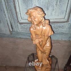 Sculpture Statue Femme Art Nouveau terre cuite Exposition Universelle