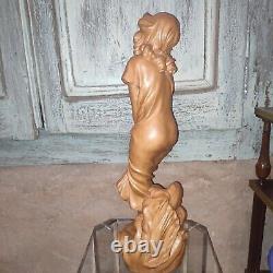 Sculpture Statue Femme Art Nouveau terre cuite Exposition Universelle