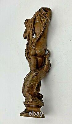 Sculpture cachet Bronze patiné art nouveau femme -mucha-bouval-gurschner