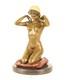 Sculpture En Bronze Art Nouveau Femme Nue Avec Collier D'après Paul Ponsard