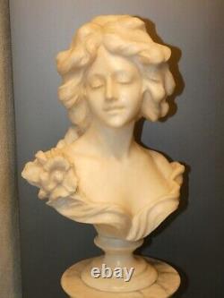Sculpture jeune femme sur colonne Art Nouveau signé CIPRIANI (1880-1930)