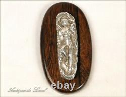 Sculpture miniature en argent, Femme nue, Art Nouveau, 19e