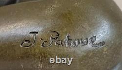 Signé Nu Femme Nue Bronze Sculpture Figurine Statue Érotique Art Nouveau Déco